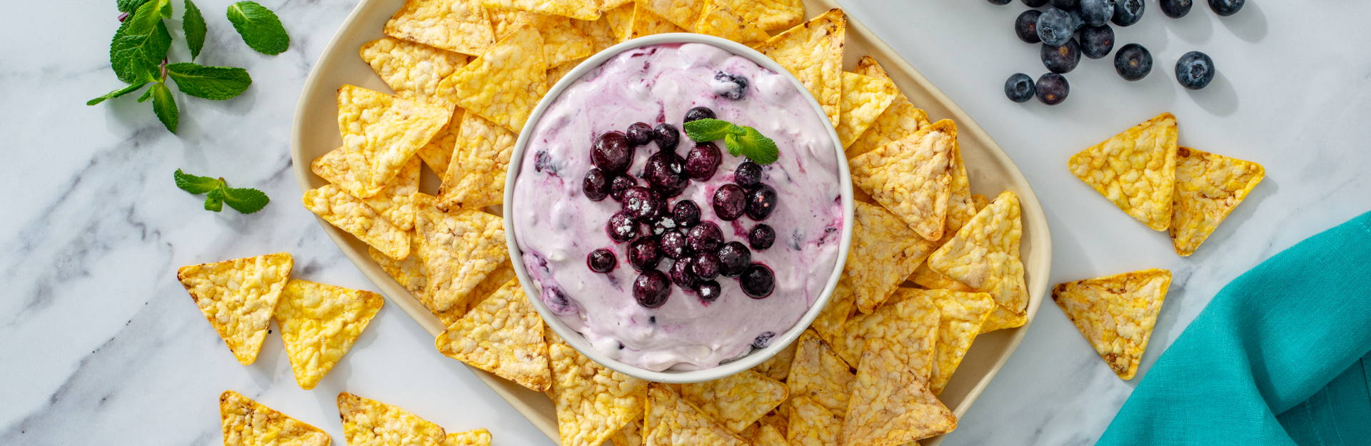 POPCORNERS® NoBake Blueberry Cheesecake Dip FLVR